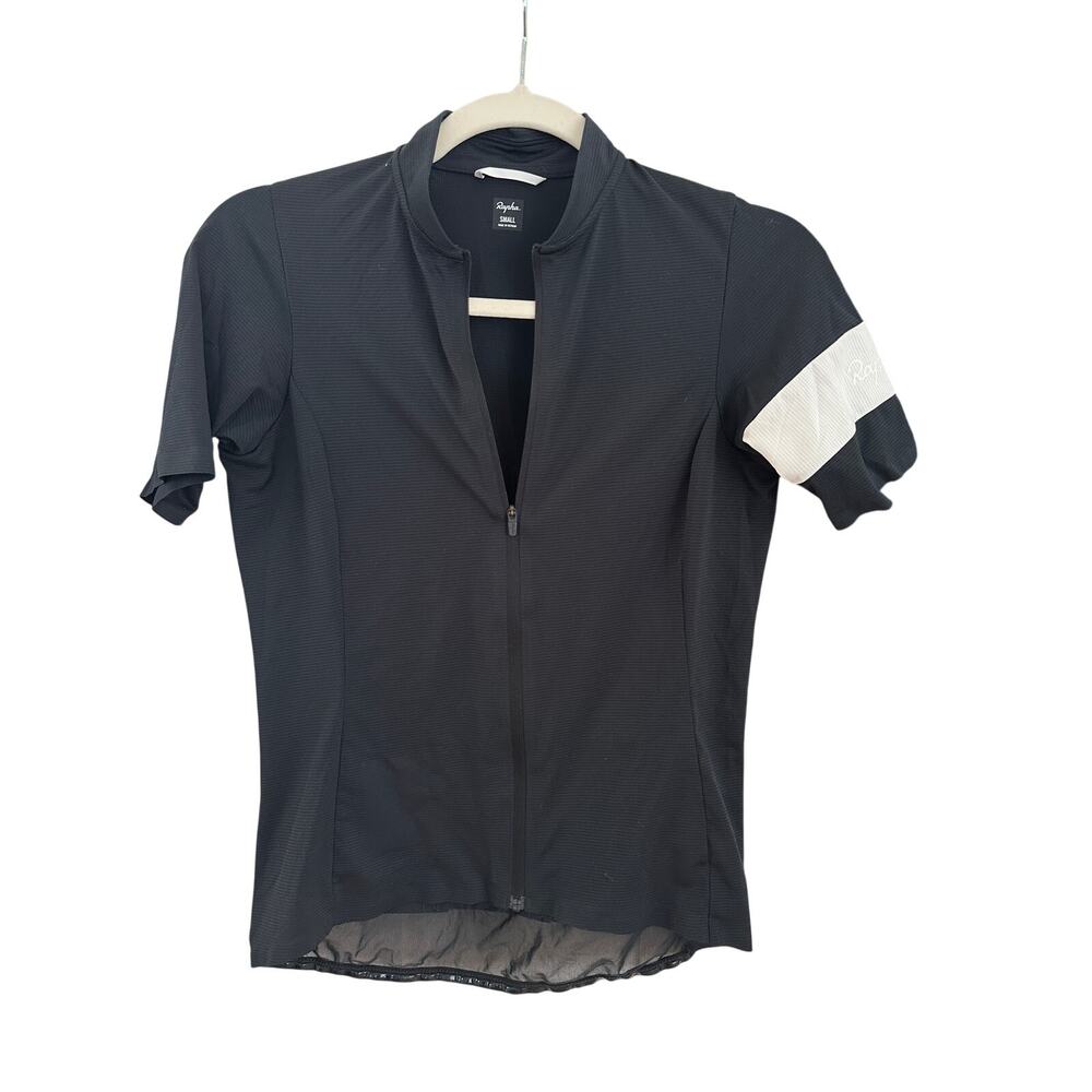 Rapha Women’s Classic Flyweight Cycling Jersey Size S Black White Lightweight